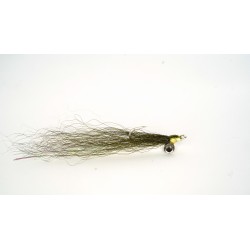 Olive over White Clouser