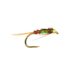 Barbless Olive and Red Holo Diawl Bach